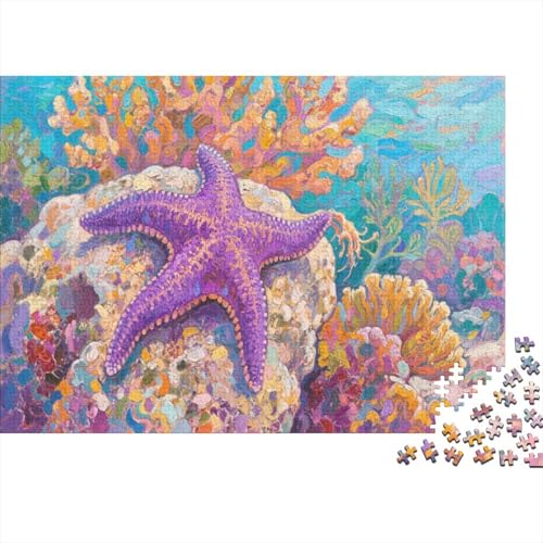 FischsternPuzzles 300 Teile Schwer Puzzle Spielzeug Lernspiel Impossible Herausforderungsspielzeug Für Erwachsene Und Kinder Ab 14 Jahren 300pcs (40x28cm) von PXBDUASIE