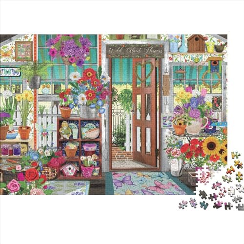 Florist Puzzles 1000 Teile Schwer Puzzle Spielzeug Pädagogisches Spiel Impossible Herausforderung Spielzeug Für Erwachsene Und Kinder Ab 12 Jahren 1000pcs (75x50cm) von PXBDUASIE