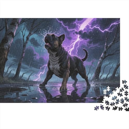 Französische BulldoggePuzzles 1000 Teile Schwer Puzzle Spielzeug Pädagogisches Spiel Impossible Herausforderungsspielzeug Für Erwachsene Und Kinder Ab 12 Jahren 1000pcs (75x50cm) von PXBDUASIE