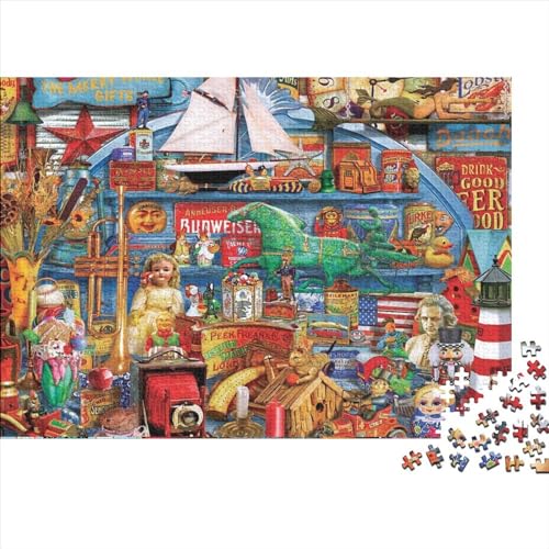 GemischtwarenladenPuzzle 300 Teile Schwer Puzzle Spielzeug Pädagogisches Spiel Impossible Herausforderung Spielzeug Für Erwachsene Und Kinder Ab 12 Jahren 300pcs (40x28cm) von PXBDUASIE
