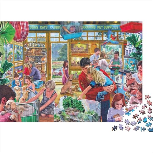 GemischtwarenladenPuzzle 300-teilige Schwer Puzzle Spielzeug Lernspiel Impossible Herausforderung Spielzeug Für Erwachsene Und Kinder in Bewährter 300pcs (40x28cm) von PXBDUASIE