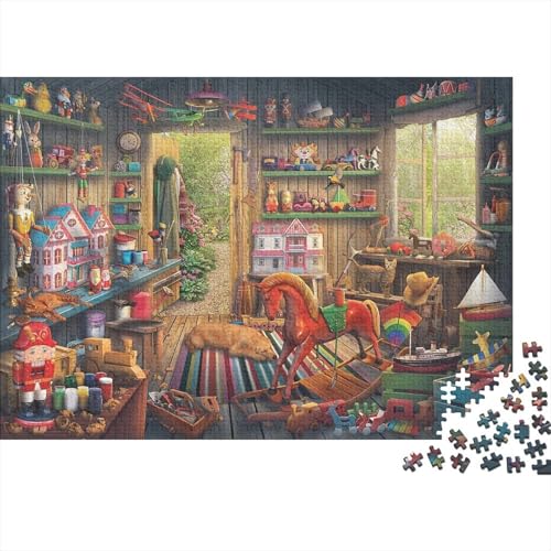 GemischtwarenladenPuzzles 300 Teile Schwer Puzzle Spielzeug Pädagogisches Spiel Impossible Herausforderung Spielzeug Für Erwachsene Und Kinder Ab 12 Jahren 300pcs (40x28cm) von PXBDUASIE