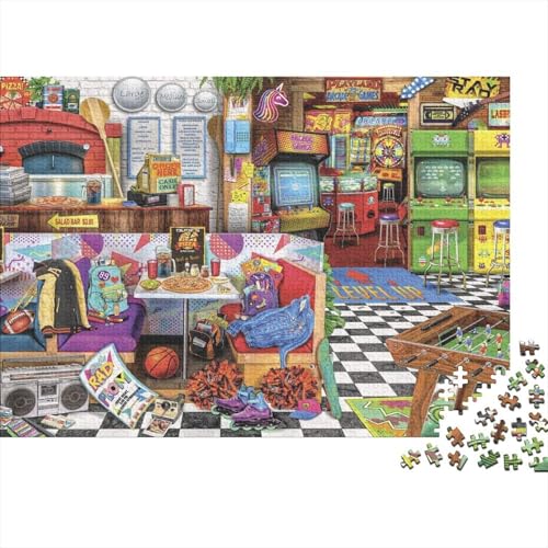 Gemütliche HüttePuzzle 1000 Teile Schwer Puzzle Spielzeug Lernspiel Impossible Herausforderung Spielzeug Für Erwachsene Kinder 1000pcs (75x50cm) von PXBDUASIE
