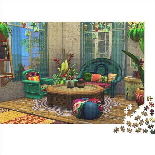 Gemütliche HüttePuzzle 1000 Teile Schwer Puzzle Spielzeug Lernspiel Impossible Herausforderungsspielzeug Für Erwachsene Und Kinder in Bewährter 1000pcs (75x50cm) von PXBDUASIE