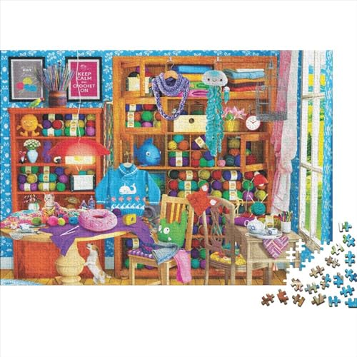 Gemütliche HüttePuzzles 1000 Teile Schwer Puzzle Spielzeug Lernspiel Impossible Herausforderungsspielzeug Für Erwachsene Und Kinder in Bewährter 1000pcs (75x50cm) von PXBDUASIE