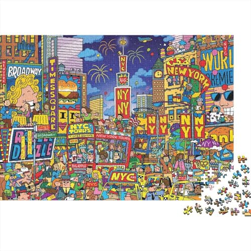 Geschäftszentrum Puzzle 1000-teilige Schwer Puzzle Spielzeug Pädagogisches Spiel Impossible Herausforderungsspielzeug Für Erwachsene Kinder 1000pcs (75x50cm) von PXBDUASIE