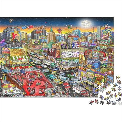 Geschäftszentrum Puzzle 300 Teile Schwer Puzzle Spielzeug Lernspiel Impossible Herausforderung Spielzeug Für Erwachsene Und Kinder Ab 14 Jahren 300pcs (40x28cm) von PXBDUASIE
