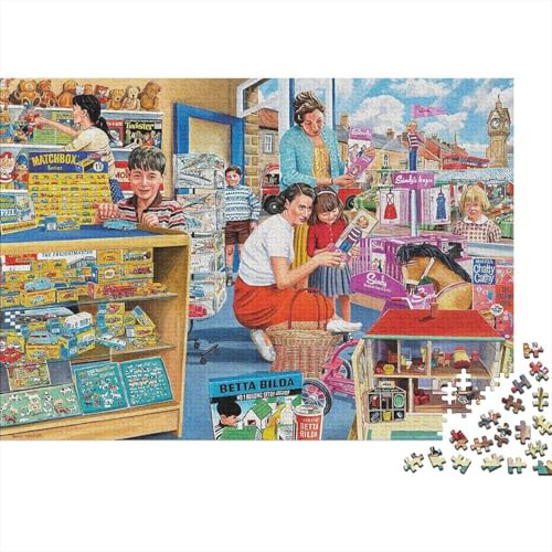 Geschäftszentrum Puzzle 500 Teile Schwer Puzzle Spielzeug Pädagogisches Spiel Impossible Herausforderung Spielzeug Für Erwachsene Und Kinder Ab 12 Jahren 500pcs (52x38cm) von PXBDUASIE