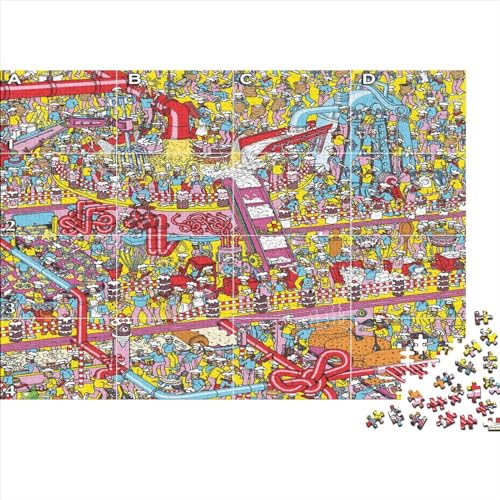 Geschäftszentrum Puzzles 300 Teile Schwer Puzzle Spielzeug Pädagogisches Spiel Impossible Herausforderung Spielzeug Für Erwachsene Und Kinder Ab 14 Jahren 300pcs (40x28cm) von PXBDUASIE