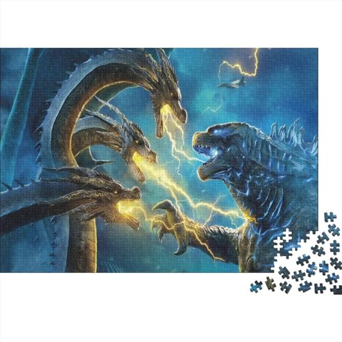 Ghidorah Puzzle 1000-teilige Schwer Puzzle Spielzeug Lernspiel Impossible Herausforderungsspielzeug Für Erwachsene Und Kinder Ab 14 Jahren 1000pcs (75x50cm) von PXBDUASIE