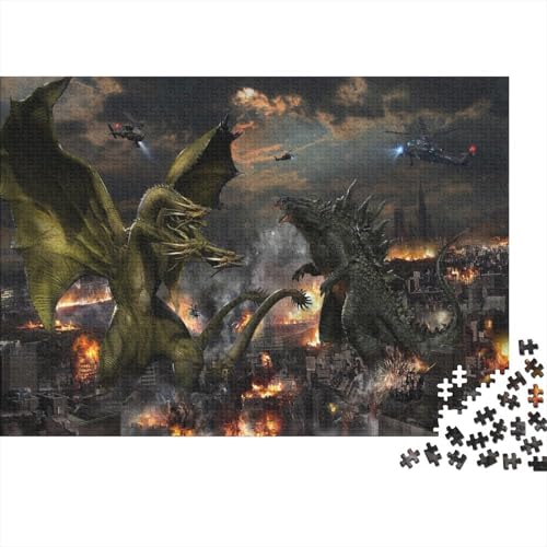 Ghidorah Puzzle 300 Teile Schwer Puzzle Spielzeug Pädagogisches Spiel Impossible Herausforderung Spielzeug Für Erwachsene Und Kinder Ab 14 Jahren 300pcs (40x28cm) von PXBDUASIE