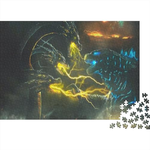 Ghidorah Puzzle 300-teilige Schwer Puzzle Spielzeug Pädagogisches Spiel Impossible Herausforderung Spielzeug Für Erwachsene Und Kinder Ab 14 Jahren 300pcs (40x28cm) von PXBDUASIE