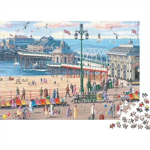 Hafen Terminal Puzzle 300 Teile Schwer Puzzle Spielzeug Pädagogisches Spiel Impossible Herausforderung Spielzeug Für Erwachsene Und Kinder Ab 14 Jahren 300pcs (40x28cm) von PXBDUASIE