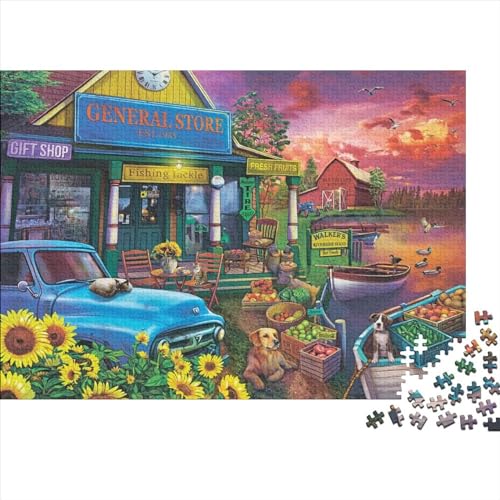 Hafenspeicher Puzzle 1000-teilige Schwer Puzzle Spielzeug Lernspiel Impossible Herausforderung Spielzeug Für Erwachsene Und Kinder Ab 12 Jahren 1000pcs (75x50cm) von PXBDUASIE