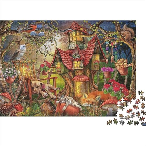 Haustierparadies Puzzle 500 Teile Schwer Puzzle Spielzeug Lernspiel Impossible Herausforderung Spielzeug Für Erwachsene Und Kinder Ab 14 Jahren 500pcs (52x38cm) von PXBDUASIE