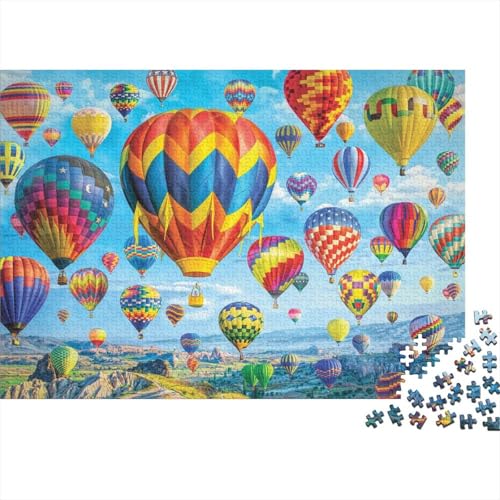 HeißluftballonPuzzle 1000 Teile Schwer Puzzle Spielzeug Lernspiel Impossible Herausforderungsspielzeug Für Erwachsene Und Kinder Ab 12 Jahren 1000pcs (75x50cm) von PXBDUASIE