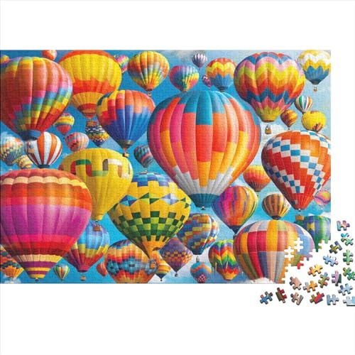 HeißluftballonPuzzle 1000 Teile Schwer Puzzle Spielzeug Pädagogisches Spiel Impossible Herausforderungsspielzeug Für Erwachsene Und Kinder Ab 12 Jahren 1000pcs (75x50cm) von PXBDUASIE