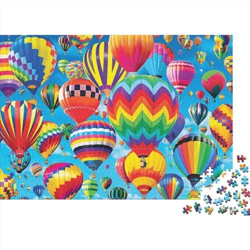 HeißluftballonPuzzle 300 Teile Schwer Puzzle Spielzeug Lernspiel Impossible Herausforderung Spielzeug Für Erwachsene Und Kinder Ab 14 Jahren 300pcs (40x28cm) von PXBDUASIE