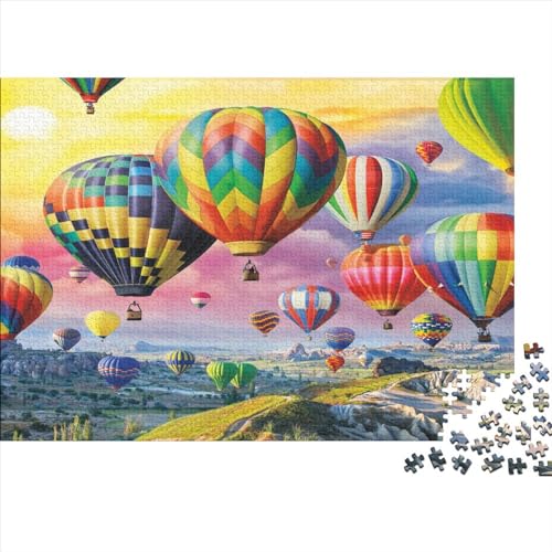 HeißluftballonPuzzle 300-teilige Schwer Puzzle Spielzeug Lernspiel Impossible Herausforderung Spielzeug Für Erwachsene Und Kinder Ab 12 Jahren 300pcs (40x28cm) von PXBDUASIE