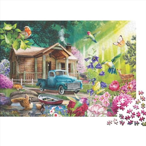 Hinterhof Puzzle 300-teilige Schwer Puzzle Spielzeug Lernspiel Impossible Herausforderung Spielzeug Für Erwachsene Und Kinder in Bewährter 300pcs (40x28cm) von PXBDUASIE