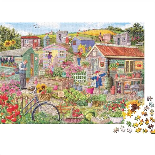 Hinterhof Puzzle 500-teilige Schwer Puzzle Spielzeug Lernspiel Impossible Herausforderung Spielzeug Für Erwachsene Und Kinder Ab 12 Jahren 500pcs (52x38cm) von PXBDUASIE