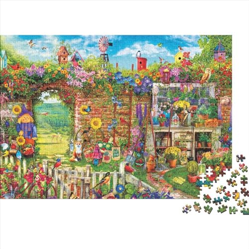 Hinterhof Puzzles 300 Teile Schwer Puzzle Spielzeug Pädagogisches Spiel Impossible Herausforderung Spielzeug Für Erwachsene Und Kinder Ab 12 Jahren 300pcs (40x28cm) von PXBDUASIE