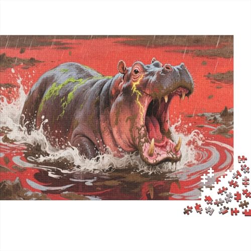 HippoPuzzles 300 Teile Schwer Puzzle Spielzeug Lernspiel Impossible Herausforderungsspielzeug Für Erwachsene Und Kinder Ab 14 Jahren 300pcs (40x28cm) von PXBDUASIE