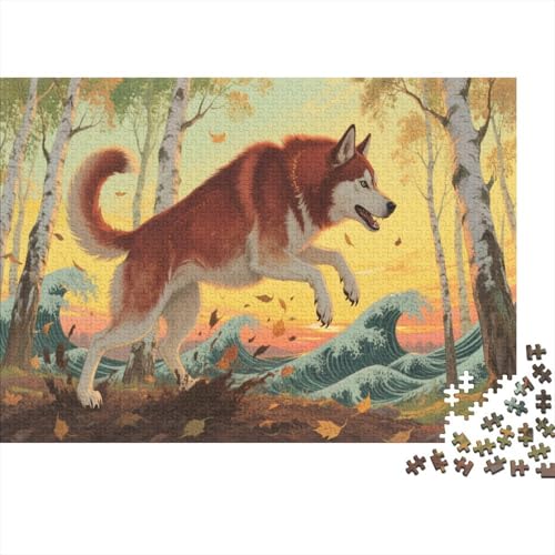 HuskyPuzzle 300-teilige Schwer Puzzle Spielzeug Lernspiel Impossible Herausforderungsspielzeug Für Erwachsene Und Kinder Ab 14 Jahren 300pcs (40x28cm) von PXBDUASIE