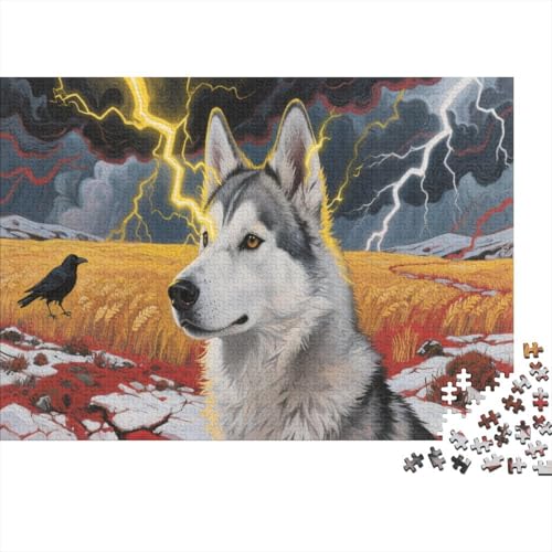 HuskyPuzzles 300 Teile Schwer Puzzle Spielzeug Lernspiel Impossible Herausforderung Spielzeug Für Erwachsene Kinder 300pcs (40x28cm) von PXBDUASIE