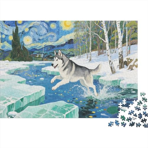 HuskyPuzzles 500 Teile Schwer Puzzle Spielzeug Lernspiel Impossible Herausforderung Spielzeug Für Erwachsene Kinder 500pcs (52x38cm) von PXBDUASIE