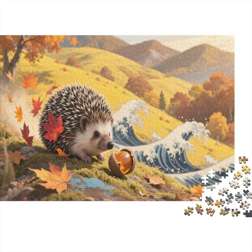 IgelPuzzle 300 Teile Schwer Puzzle Spielzeug Lernspiel Impossible Herausforderungsspielzeug Für Erwachsene Und Kinder Ab 12 Jahren 300pcs (40x28cm) von PXBDUASIE