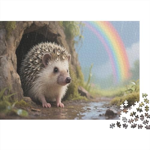 IgelPuzzle 300 Teile Schwer Puzzle Spielzeug Pädagogisches Spiel Impossible Herausforderung Spielzeug Für Erwachsene Und Kinder in Bewährter 300pcs (40x28cm) von PXBDUASIE