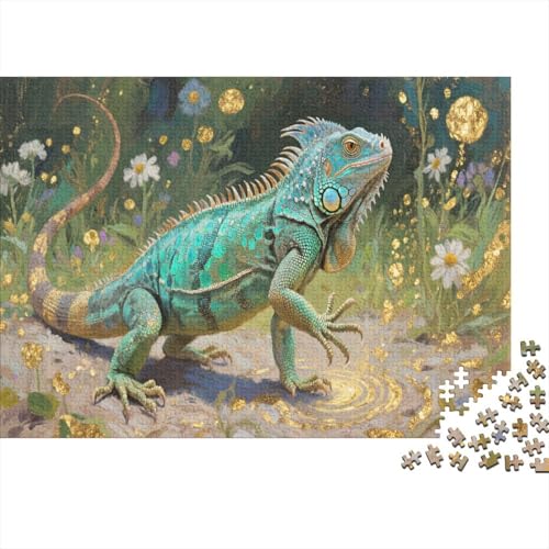 IguanaPuzzle 300-teilige Schwer Puzzle Spielzeug Lernspiel Impossible Herausforderungsspielzeug Für Erwachsene Und Kinder Ab 14 Jahren 300pcs (40x28cm) von PXBDUASIE