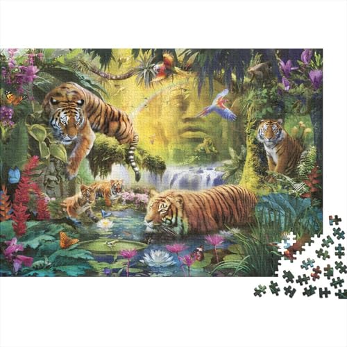 Jungle Animals Puzzles 500 Teile Schwer Puzzle Spielzeug Pädagogisches Spiel Impossible Herausforderungsspielzeug Für Erwachsene Und Kinder in Bewährter 500pcs (52x38cm) von PXBDUASIE