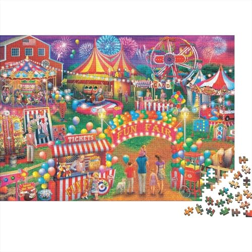 Karneval Puzzle 500 Teile Schwer Puzzle Spielzeug Lernspiel Impossible Herausforderungsspielzeug Für Erwachsene Und Kinder in Bewährter 500pcs (52x38cm) von PXBDUASIE