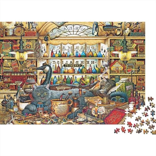 KatzenschlafPuzzles 300 Teile Schwer Puzzle Spielzeug Lernspiel Impossible Herausforderung Spielzeug Für Erwachsene Und Kinder in Bewährter 300pcs (40x28cm) von PXBDUASIE