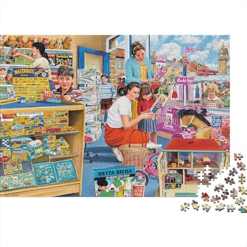 Kaufhaus Puzzle 300 Teile Schwer Puzzle Spielzeug Lernspiel Impossible Herausforderungsspielzeug Für Erwachsene Und Kinder Ab 12 Jahren 300pcs (40x28cm) von PXBDUASIE