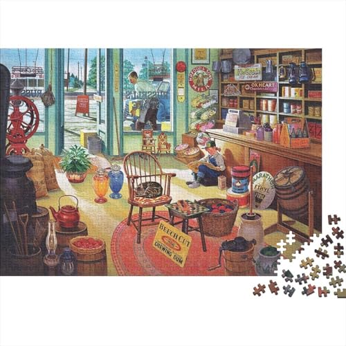 KaufhausPuzzle 300 Teile Schwer Puzzle Spielzeug Pädagogisches Spiel Impossible Herausforderung Spielzeug Für Erwachsene Und Kinder in Bewährter 300pcs (40x28cm) von PXBDUASIE