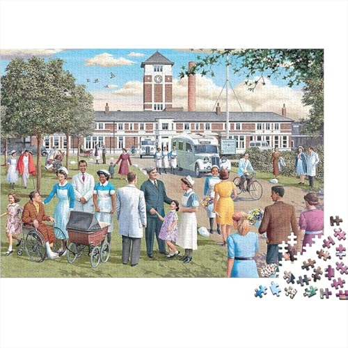 Kirche Puzzles 300 Teile Schwer Puzzle Spielzeug Pädagogisches Spiel Impossible Herausforderungsspielzeug Für Erwachsene Und Kinder Ab 12 Jahren 300pcs (40x28cm) von PXBDUASIE