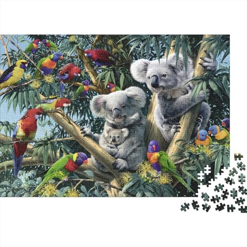 Koala Puzzles 300-teilige Schwer Puzzle Spielzeug Lernspiel Impossible Herausforderungsspielzeug Für Erwachsene Kinder 300pcs (40x28cm) von PXBDUASIE