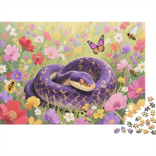 KobraPuzzle 300 Teile Schwer Puzzle Spielzeug Pädagogisches Spiel Impossible Herausforderungsspielzeug Für Erwachsene Kinder 300pcs (40x28cm) von PXBDUASIE