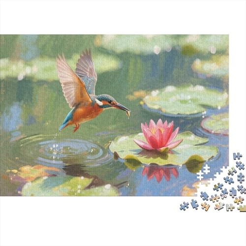 KönigsfischerPuzzle 300-teilige Schwer Puzzle Spielzeug Lernspiel Impossible Herausforderungsspielzeug Für Erwachsene Und Kinder in Bewährter 300pcs (40x28cm) von PXBDUASIE