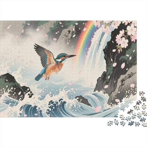 KönigsfischerPuzzle 500 Teile Schwer Puzzle Spielzeug Pädagogisches Spiel Impossible Herausforderungsspielzeug Für Erwachsene Kinder 500pcs (52x38cm) von PXBDUASIE