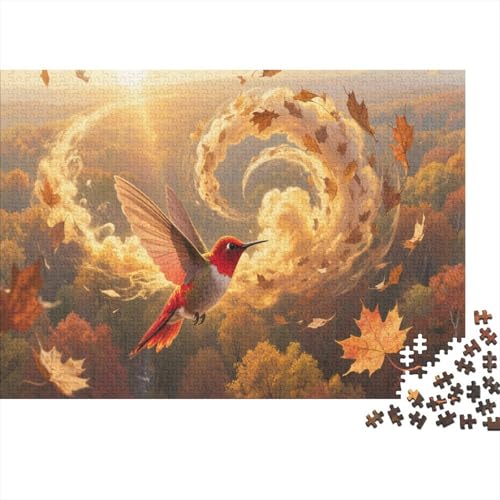 KolibriPuzzle 300 Teile Schwer Puzzle Spielzeug Pädagogisches Spiel Impossible Herausforderung Spielzeug Für Erwachsene Und Kinder Ab 12 Jahren 300pcs (40x28cm) von PXBDUASIE