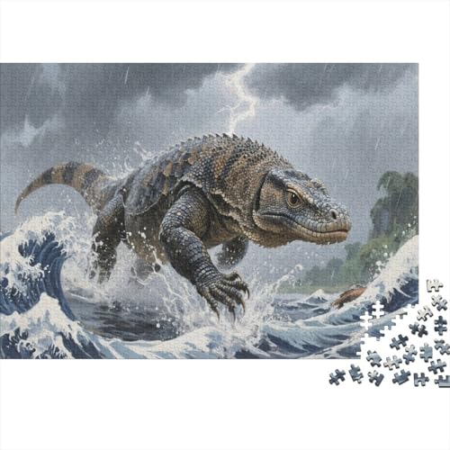Komodo DrachePuzzle 300 Teile Schwer Puzzle Spielzeug Lernspiel Impossible Herausforderung Spielzeug Für Erwachsene Kinder 300pcs (40x28cm) von PXBDUASIE