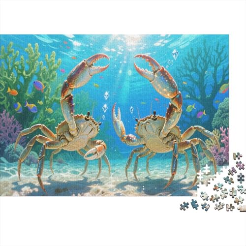 Krabben Puzzle 500 Teile Schwer Puzzle Spielzeug Pädagogisches Spiel Impossible Herausforderung Spielzeug Für Erwachsene Kinder 500pcs (52x38cm) von PXBDUASIE