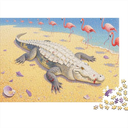 KrokodilPuzzles 300 Teile Schwer Puzzle Spielzeug Pädagogisches Spiel Impossible Herausforderung Spielzeug Für Erwachsene Und Kinder in Bewährter 300pcs (40x28cm) von PXBDUASIE