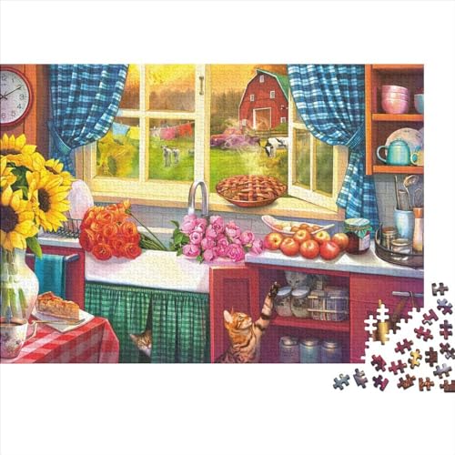 KücheUtensils Puzzle 1000 Teile Schwer Puzzle Spielzeug Lernspiel Impossible Herausforderungsspielzeug Für Erwachsene Und Kinder Ab 12 Jahren 1000pcs (75x50cm) von PXBDUASIE