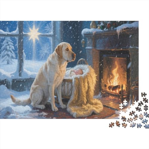 Labrador RetrieverPuzzle 1000 Teile Schwer Puzzle Spielzeug Pädagogisches Spiel Impossible Herausforderungsspielzeug Für Erwachsene Kinder 1000pcs (75x50cm) von PXBDUASIE