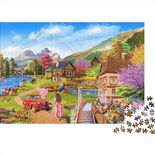 Landstraße Puzzle 1000 Teile Schwer Puzzle Spielzeug Lernspiel Impossible Herausforderung Spielzeug Für Erwachsene Und Kinder in Bewährter 1000pcs (75x50cm) von PXBDUASIE